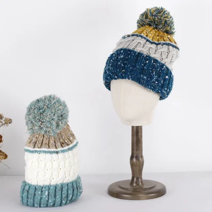 Retro Fuzzy Beanie Hat - Image 3